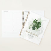 Tropische Blätter Moderne Elegante Personalisiert Planer (Anzeige)