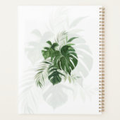 Tropische Blätter Moderne Elegante Personalisiert Planer (Rückseite)