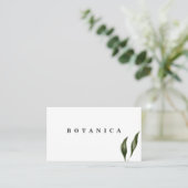 Tropische Blätter Moderne Visitenkarte (Stehend Vorderseite)