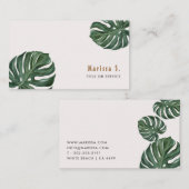 Tropische Blätter Moderne Visitenkarte (Vorne/Hinten)