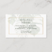 Tropische Blätter Modernes Design Visitenkarte (Rückseite)