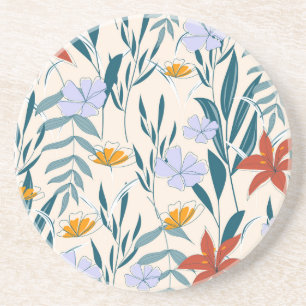 Tropische Blätter: Modernster Abstrakter Hintergru Getränkeuntersetzer