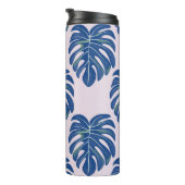 Tropische Blätter modisches, nahtloses Muster Thermosbecher (Nach rechts gedreht)