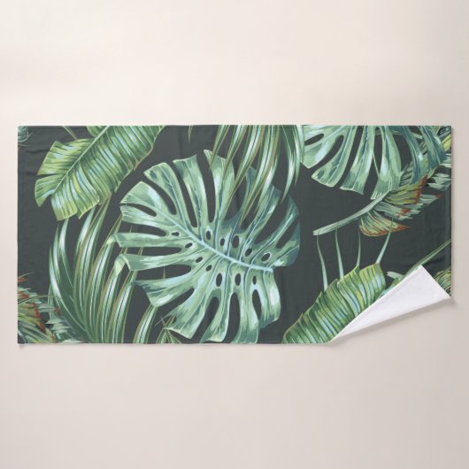 Tropische Blätter, Monstera, Bananenblätter, Dschu Badehandtuch (Badehandtuch)