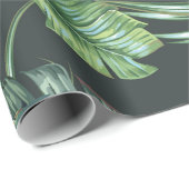 Tropische Blätter, Monstera, Bananenblätter, Dschu Geschenkpapier (Rolleneckpunkt)