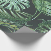 Tropische Blätter, Monstera, Bananenblätter, Dschu Geschenkpapier (Ecke)
