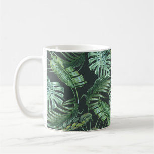 Tropische Blätter, Monstera, Bananenblätter, Dschu Kaffeetasse