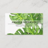 Tropische Blätter | Monstera-Blätter Visitenkarte (Vorderseite)