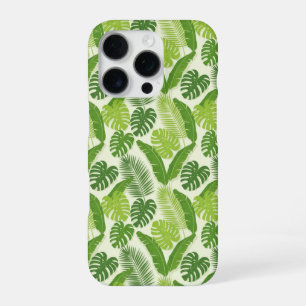 Tropische Blätter & Monstera Nahtloses Muster iPhone 16 Pro Hülle