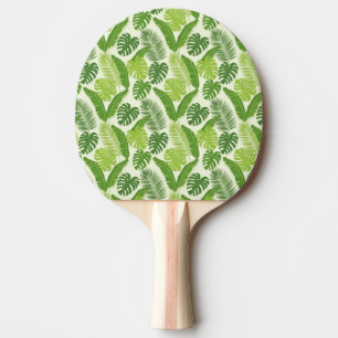 Tropische Blätter & Monstera Nahtloses Muster Tischtennis Schläger