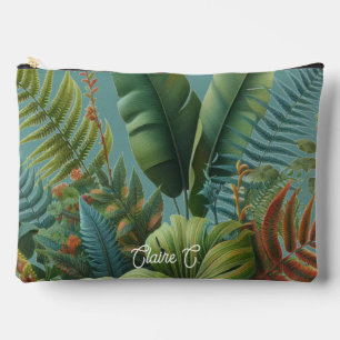 Tropische Blätter Moody Green Farne Accessory-Tasc Zubehörtasche