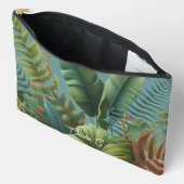 Tropische Blätter Moody Green Ferns Accessory Pouc Zubehörtasche (Offen)