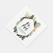Tropische Blätter Mr. & Mrs. Serviette (Ecke)