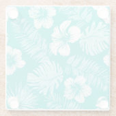 Tropische Blätter: Muster für Vintage Pflanze Glasuntersetzer (Rückseite)