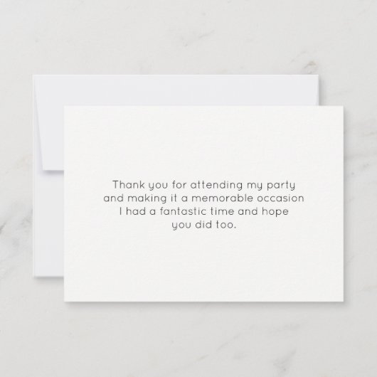 Tropische Blätter Muster und rosa Flamingo Danke Einladung (Rückseite)