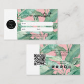Tropische Blätter nächste Terminkarte Visitenkarte (Vorne/Hinten)