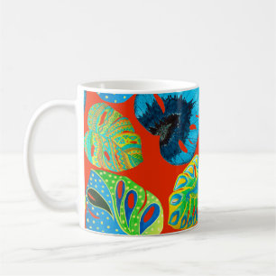 Tropische Blätter nahtlos Kaffeetasse