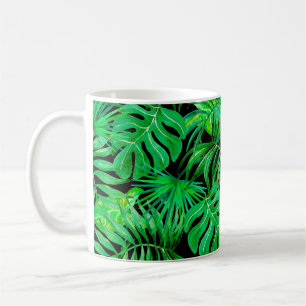 Tropische Blätter nahtlos Kaffeetasse