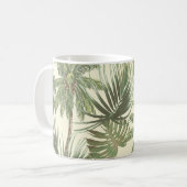Tropische Blätter nahtlos Kaffeetasse (Vorderseite Links)
