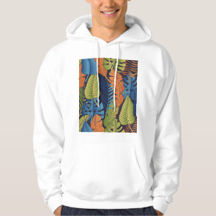 Tropische Blätter, nahtlose Blumenmuster. Hoodie