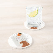 Tropische Blätter, Nahtloses Muster. Getränkeuntersetzer (Seite)