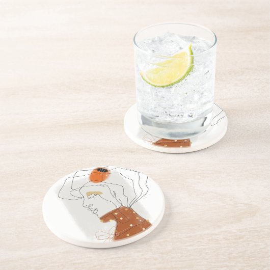 Tropische Blätter, Nahtloses Muster. Getränkeuntersetzer (Seite)