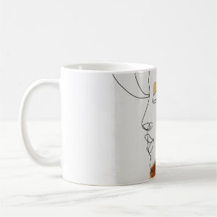 Tropische Blätter, Nahtloses Muster. Kaffeetasse