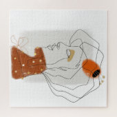 Tropische Blätter, Nahtloses Muster. Puzzle (Horizontal)