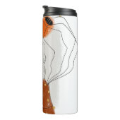 Tropische Blätter, Nahtloses Muster. Thermosbecher (Nach rechts gedreht)