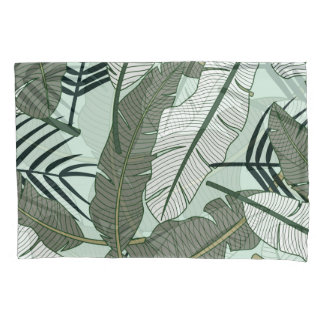 Tropische Blätter: Nahtloses Naturmuster. Kissenbezug