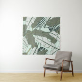 Tropische Blätter: Nahtloses Naturmuster. Wandteppich (Beispiel (Horizontal))