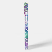 Tropische Blätter, Name des Skripts auf Weiß Case-Mate iPhone Hülle (Rückseite / Links)