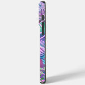 Tropische Blätter, Name Weißsteine, Rosa Case-Mate iPhone Hülle (Rückseite / Links)