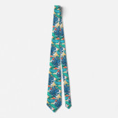 Tropische Blätter Neck Tie Krawatte (Vorderseite)