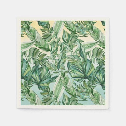 Tropische Blätter Ombre Serviette (Vorderseite)