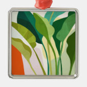 Tropische Blätter Ornament Aus Metall (Vorne)