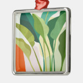 Tropische Blätter Ornament Aus Metall (Links)