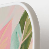 Tropische Blätter Palmenbaum farbenfroh botanisch Pickleball Schläger (Linke Seite)