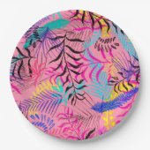 Tropische Blätter Pappteller (Vorderseite)