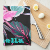 Tropische Blätter personalisiert Geschirrtuch (Viertel Falte)