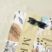 Tropische Blätter Personalisiert Strandtuch (Beispiel)