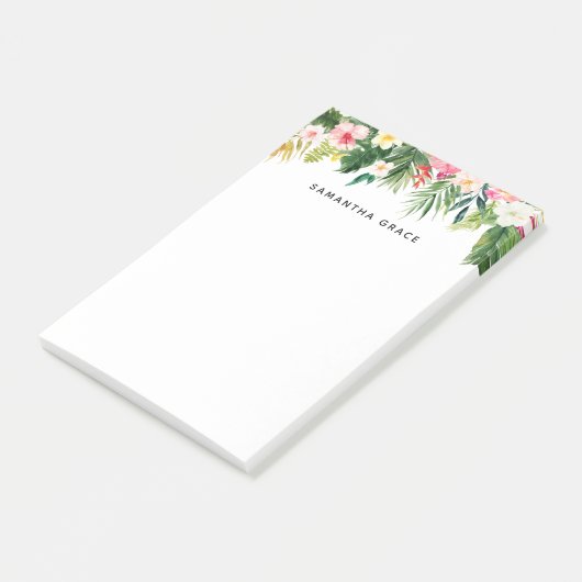 Tropische Blätter Personalisierte Post-it-Hinweise Post-it Klebezettel (angewinkelt)