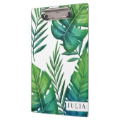 Tropische Blätter Personalisierte Wasserfarbe Klemmbrett (Links)