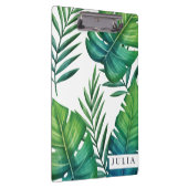 Tropische Blätter Personalisierte Wasserfarbe Klemmbrett (Rechts)