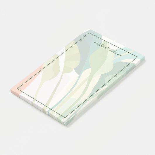 Tropische Blätter Post-it Klebezettel (angewinkelt)