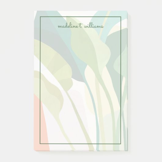 Tropische Blätter Post-it Klebezettel (Vorderseite)