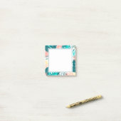 Tropische Blätter Post-it Klebezettel (Auf Schreibtisch)