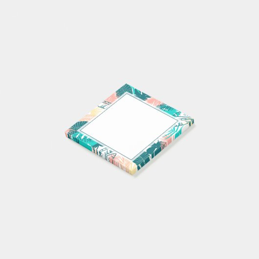 Tropische Blätter Post-it Klebezettel (angewinkelt)