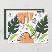 tropische Blätter Postkarte (Vorne/Hinten)