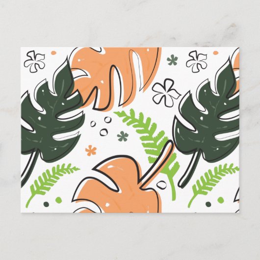 tropische Blätter Postkarte (Vorderseite)
